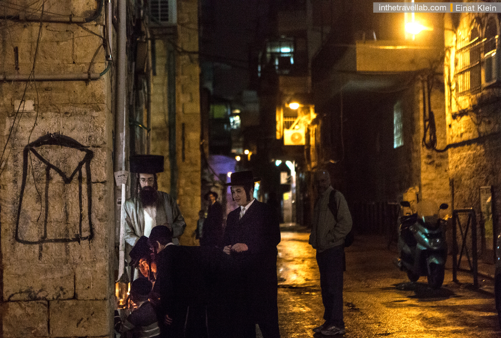 Hannukah celebration in Mea Shearim, one of the most ortodox Jewish quarters.